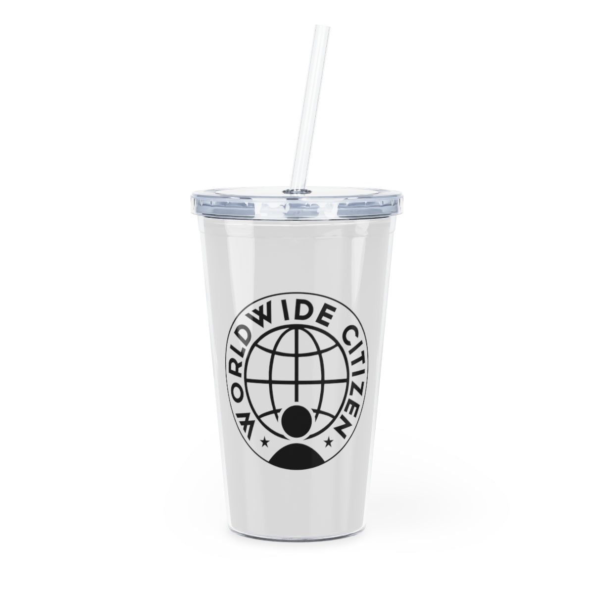 Plastic Tumbler with Straw