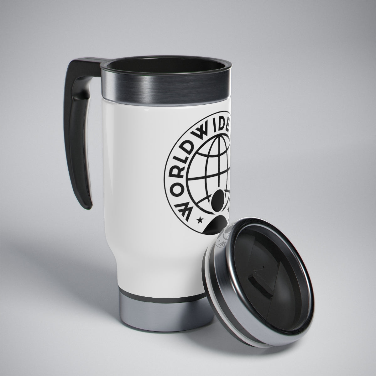 Stainless Steel Travel Mug with Handle, 14oz