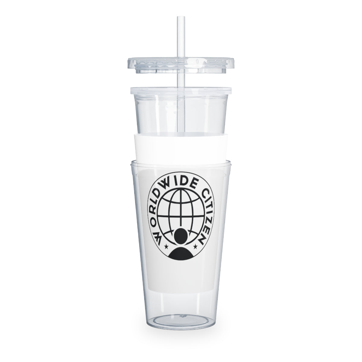 Plastic Tumbler with Straw