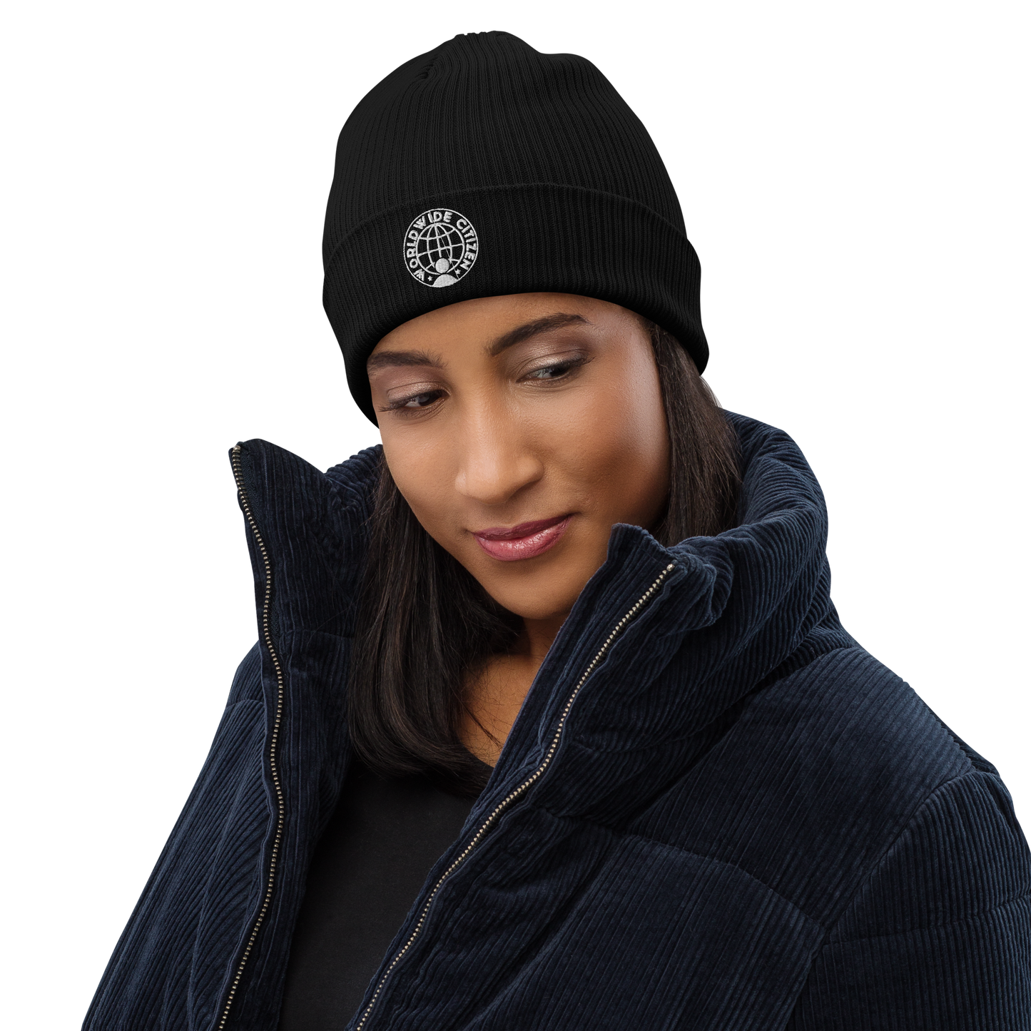 Organic ribbed beanie
