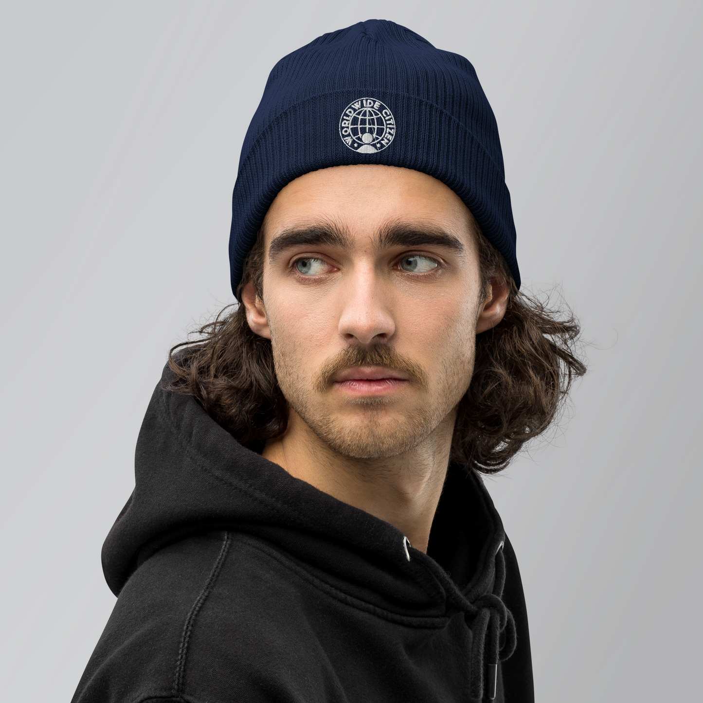 Organic ribbed beanie