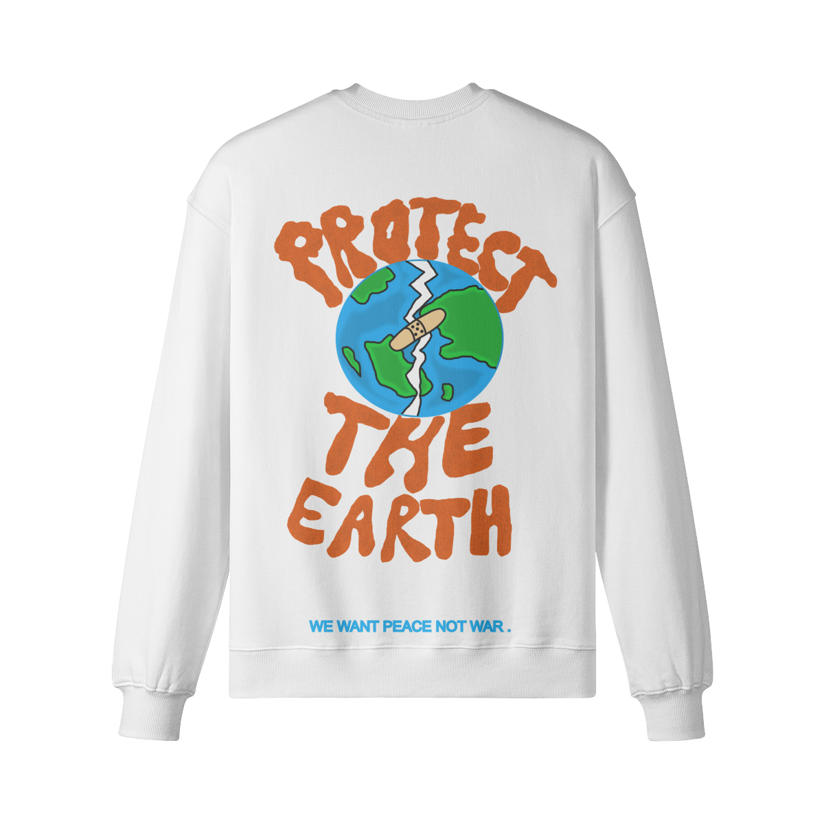 PEACE LONG SLV OVERSIZED TEE