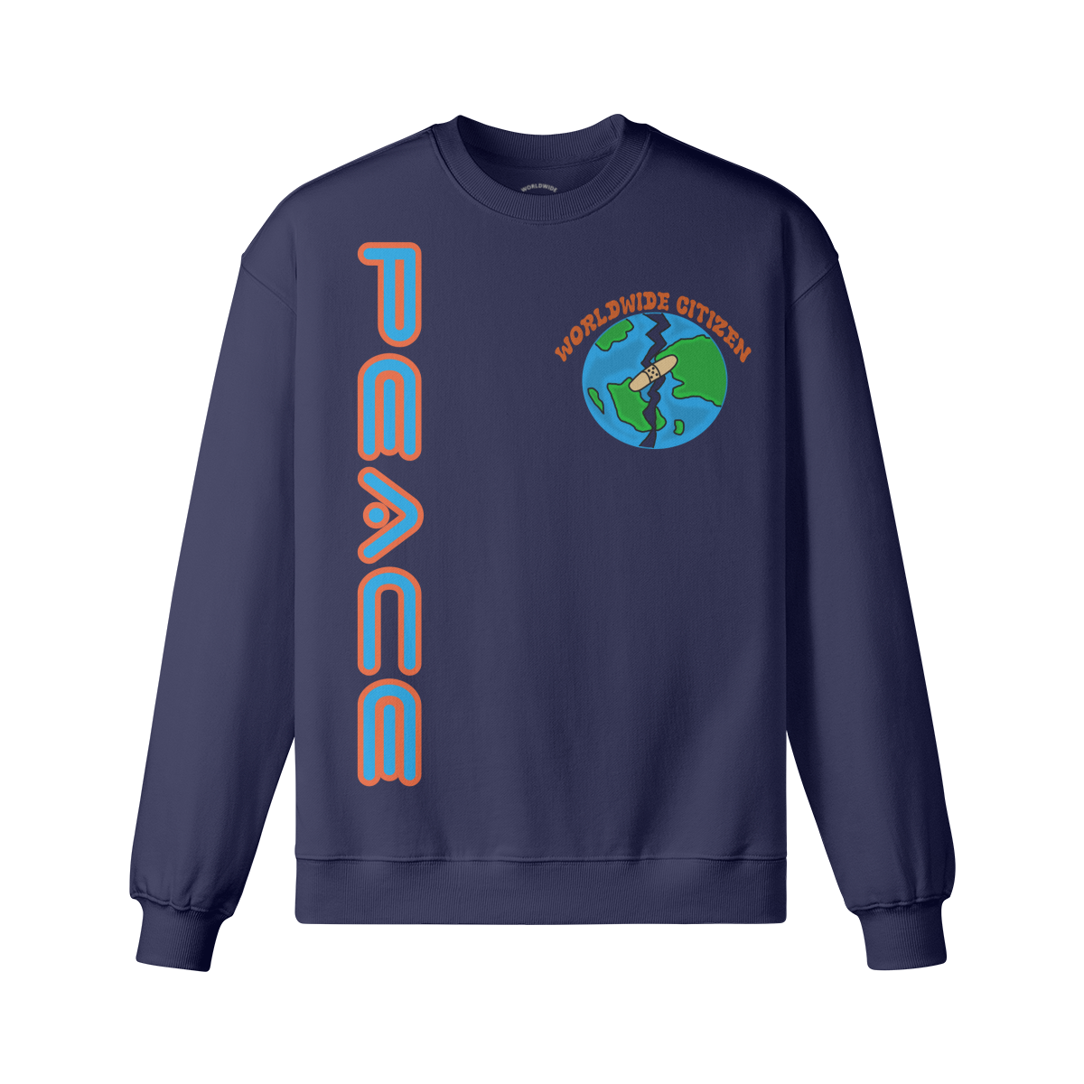 PEACE LONG SLV OVERSIZED TEE