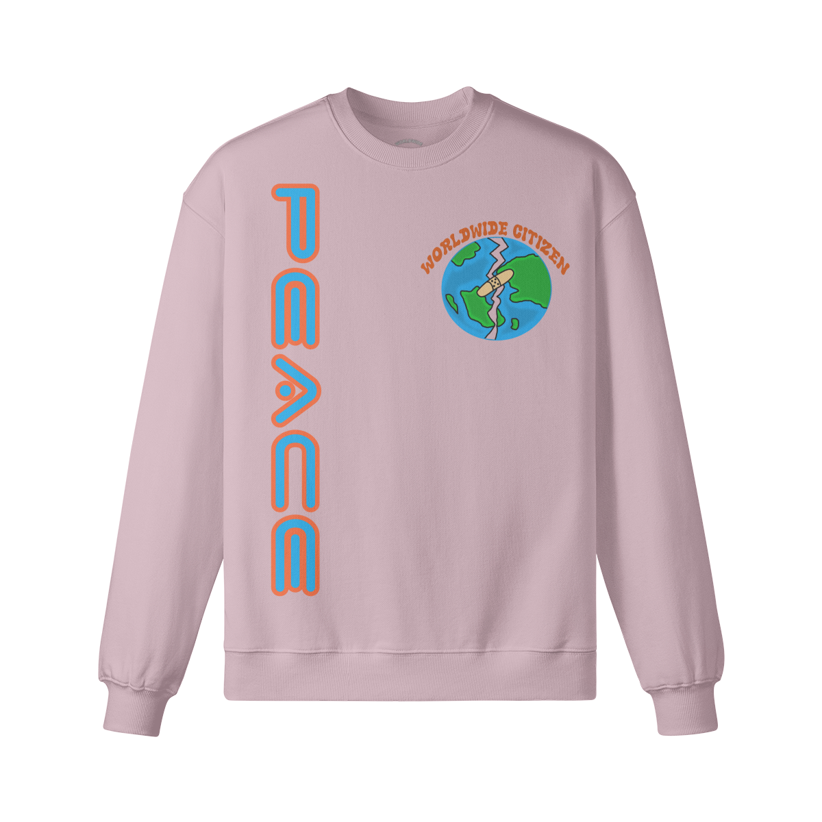 PEACE LONG SLV OVERSIZED TEE