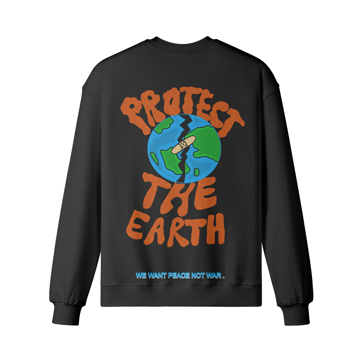 PEACE LONG SLV OVERSIZED TEE