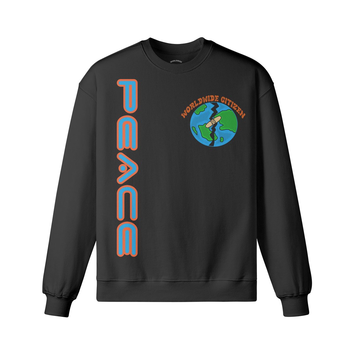 PEACE LONG SLV OVERSIZED TEE