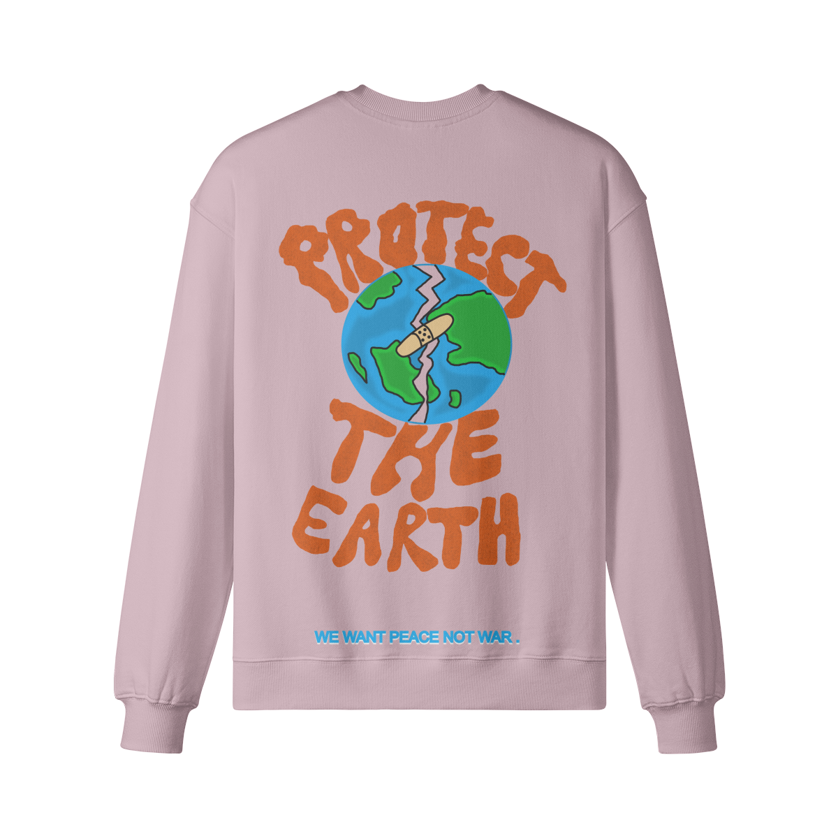 PEACE LONG SLV OVERSIZED TEE