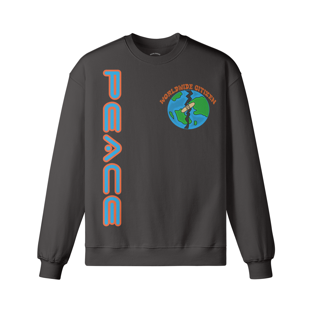 PEACE LONG SLV OVERSIZED TEE