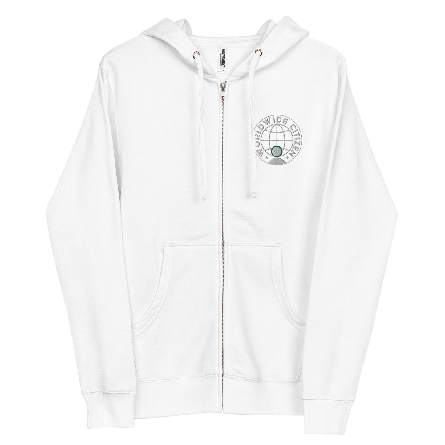 Unisex fleece zip up hoodie