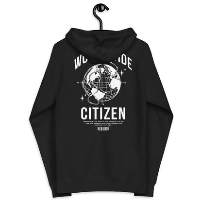 Unisex fleece zip up hoodie