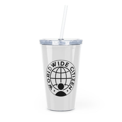 Plastic Tumbler with Straw