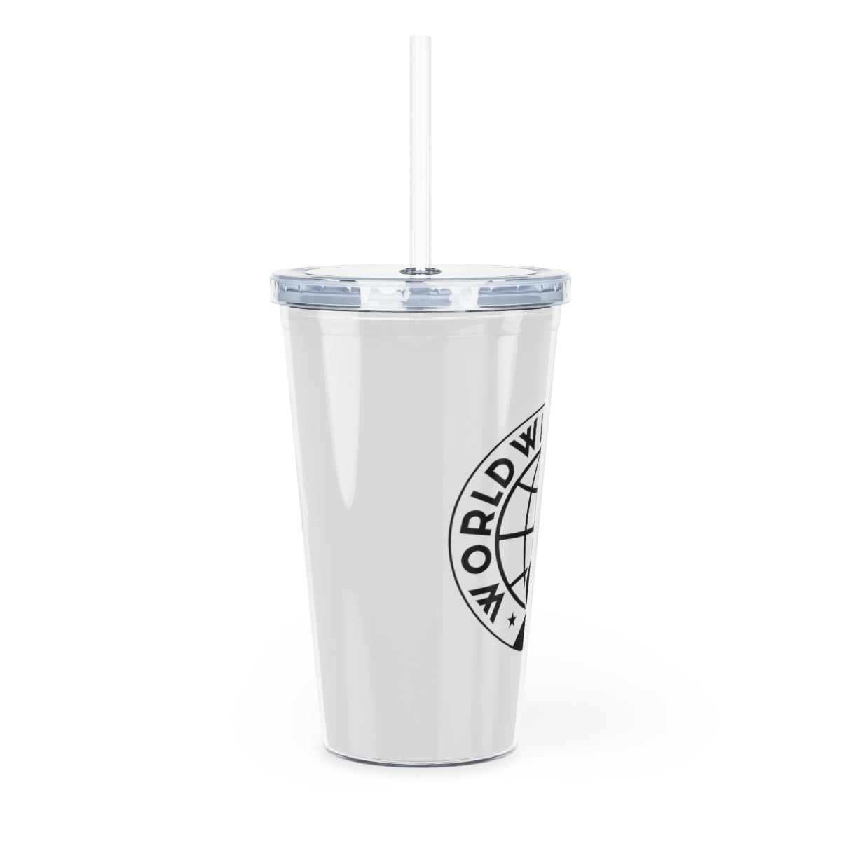 Plastic Tumbler with Straw