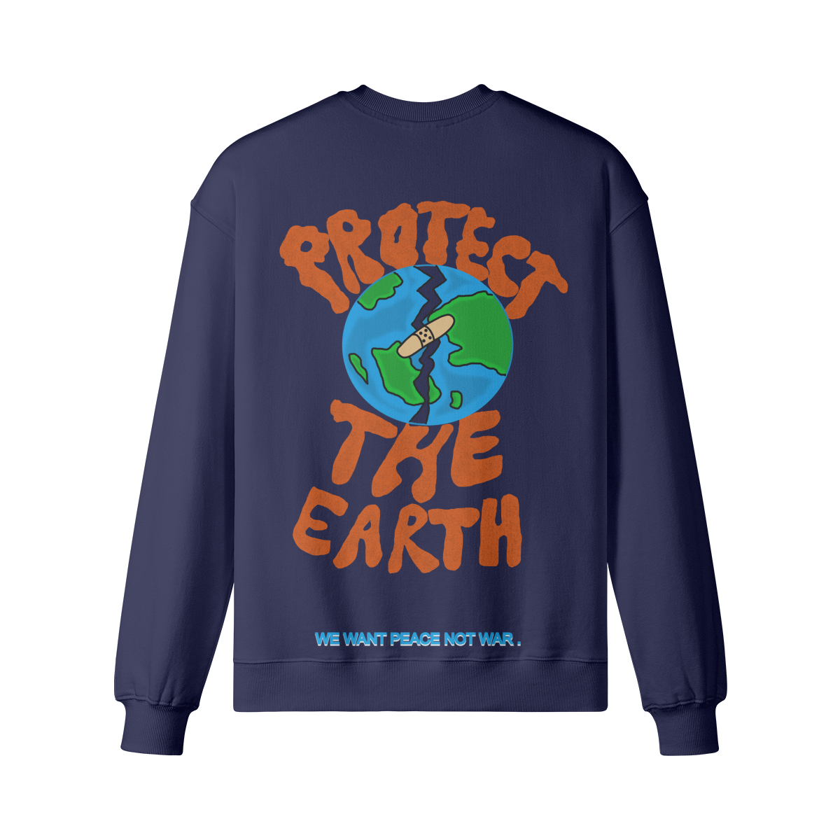 PEACE LONG SLV OVERSIZED TEE