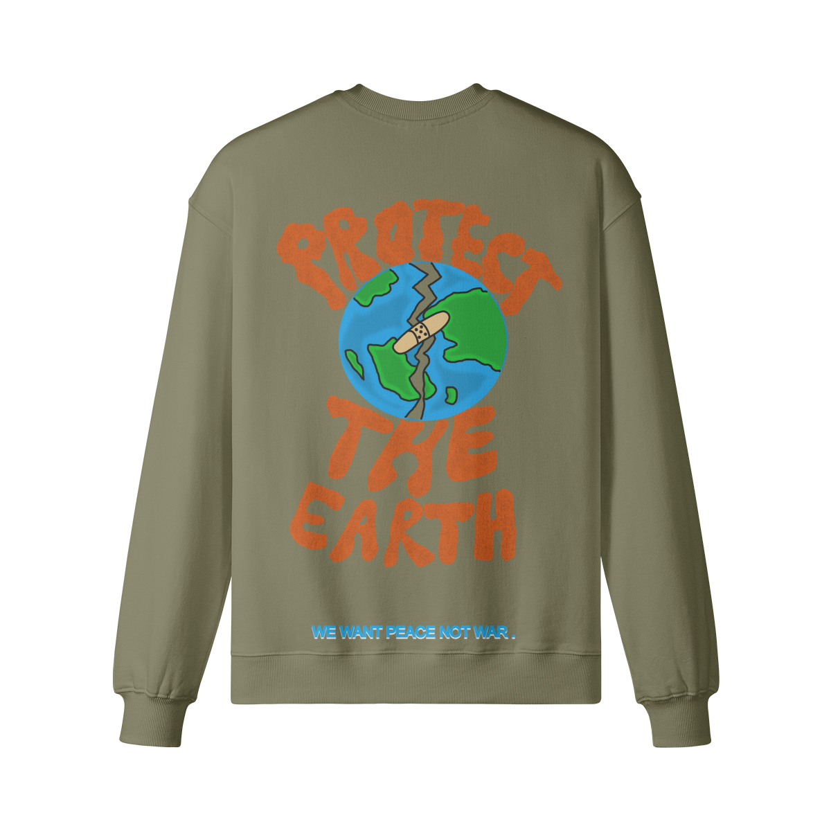 PEACE LONG SLV OVERSIZED TEE
