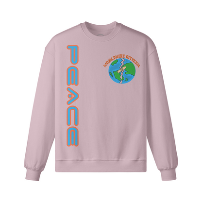 PEACE LONG SLV OVERSIZED TEE