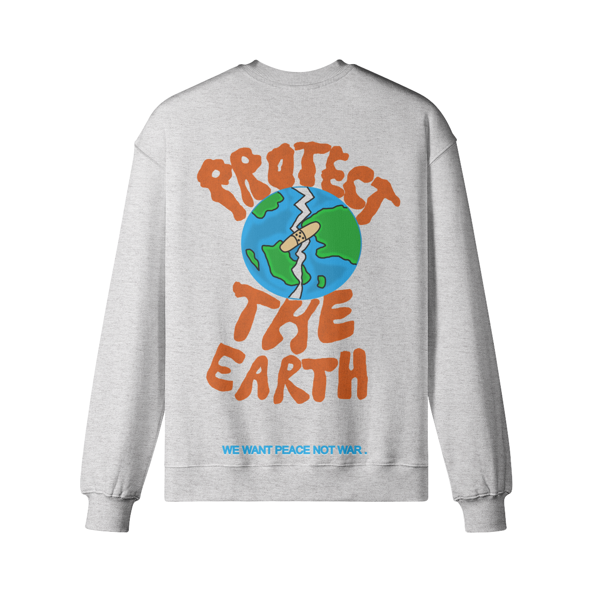 PEACE LONG SLV OVERSIZED TEE