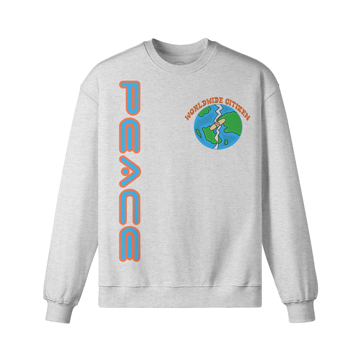 PEACE LONG SLV OVERSIZED TEE