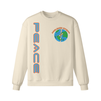 PEACE LONG SLV OVERSIZED TEE