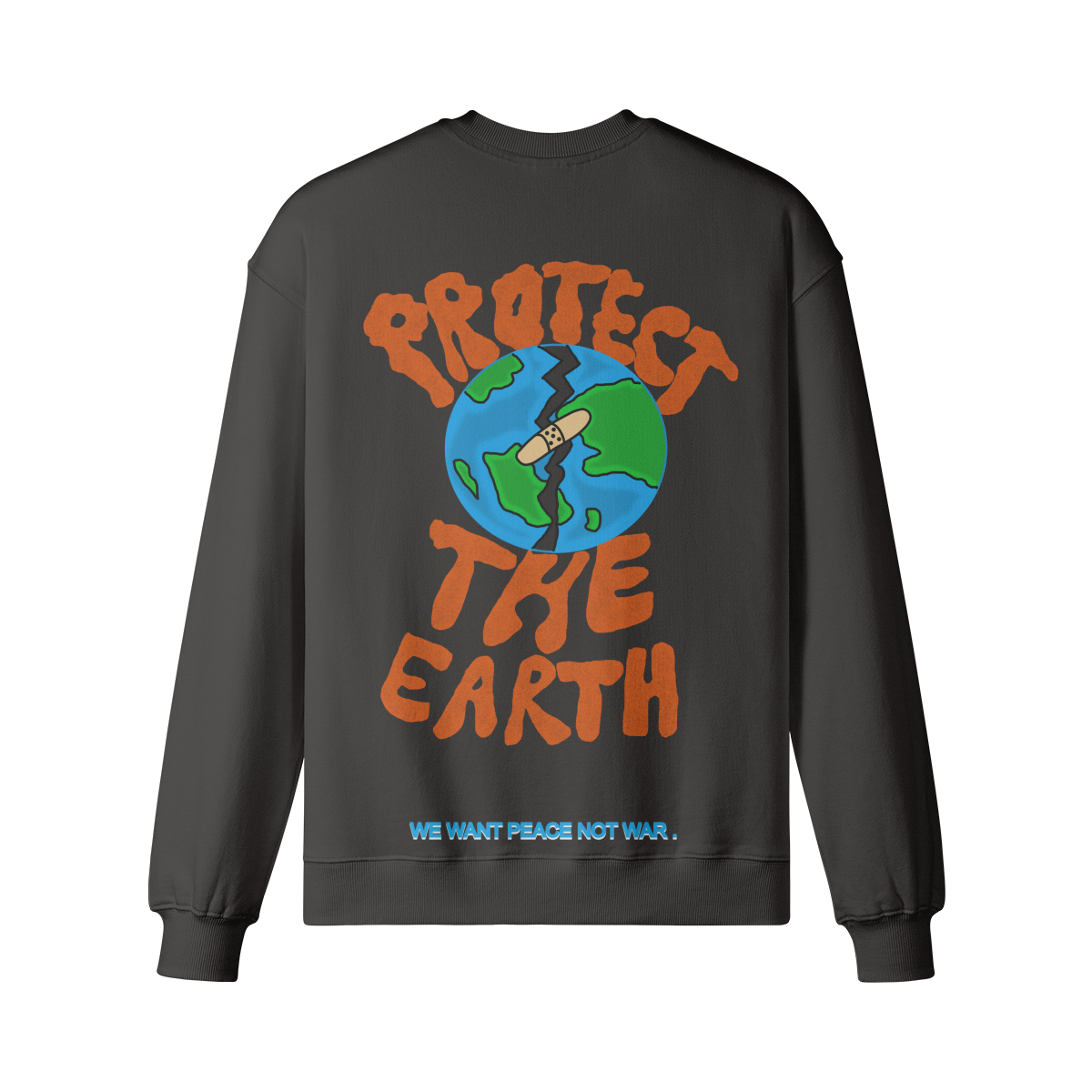 PEACE LONG SLV OVERSIZED TEE