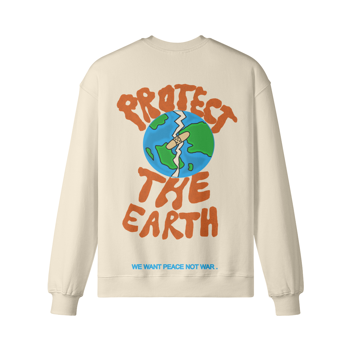 PEACE LONG SLV OVERSIZED TEE