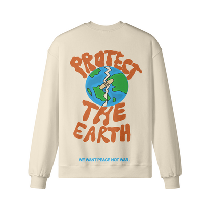 PEACE LONG SLV OVERSIZED TEE